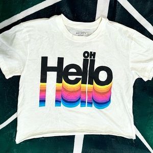 Retro “Oh Hello” Crop Top